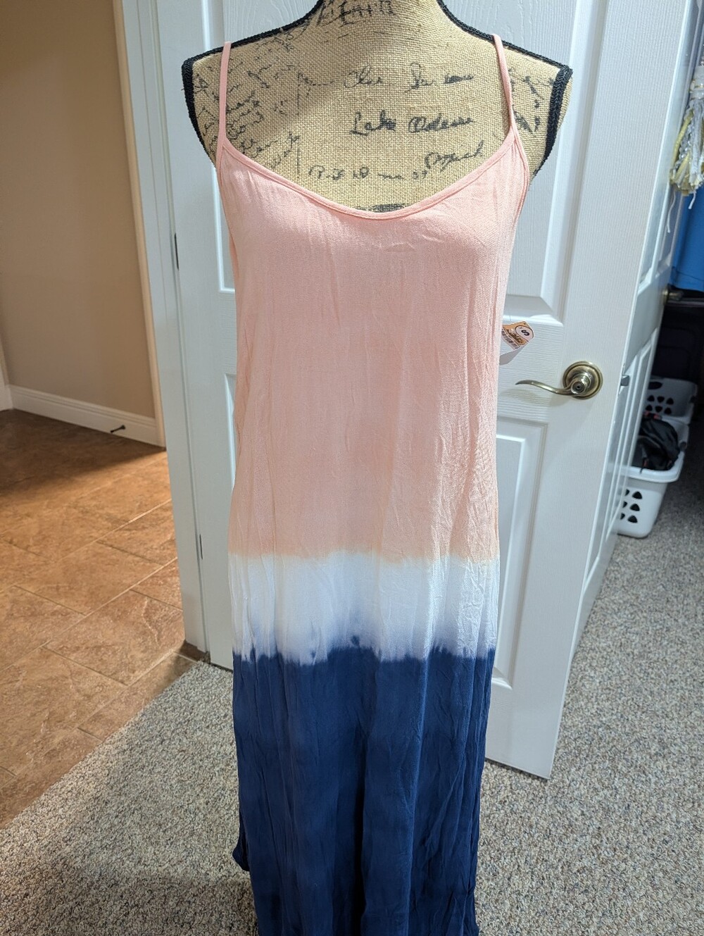 Women's Pink & Navy Ombre Slip Dress